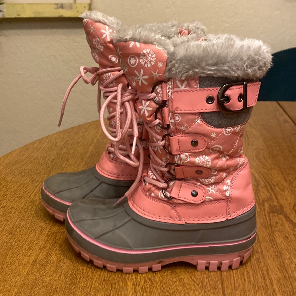 Pink Girl’s Snow Boots - size 12 Kids